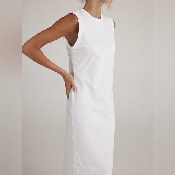 Clyque the label David maxi Small white Normcore minimalist cotton sleeveless - Picture 3 of 15